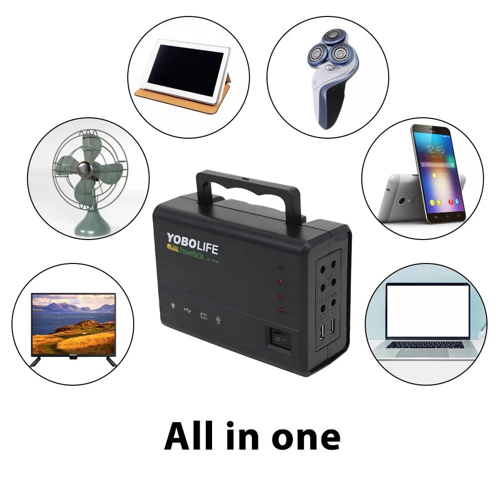 Portable Solar Power Station with 4 LED H812875