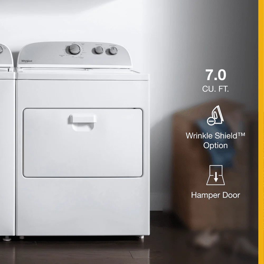 7.0 Cu Ft Top Load Electric Dryer White G340