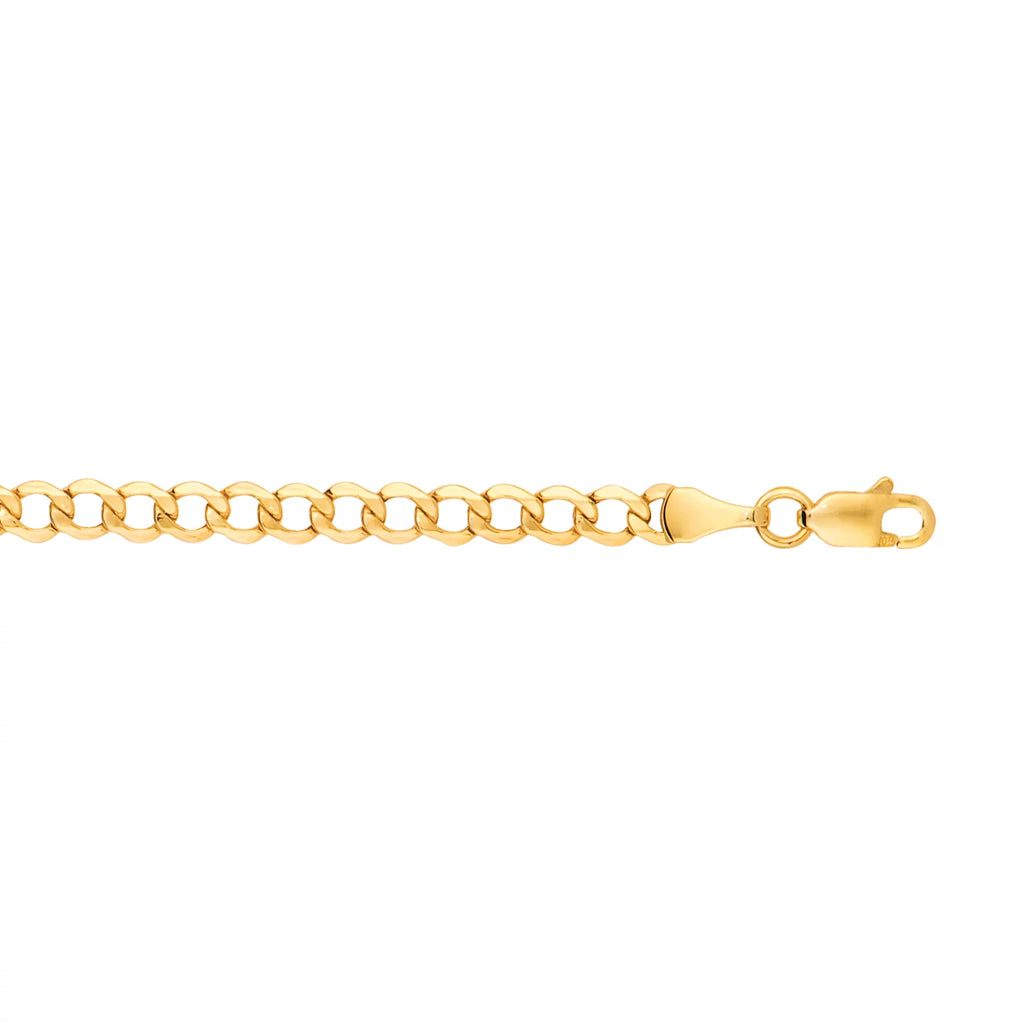 14k Yellow Gold 4.4 mm Cuban Curb Chain 22" C287