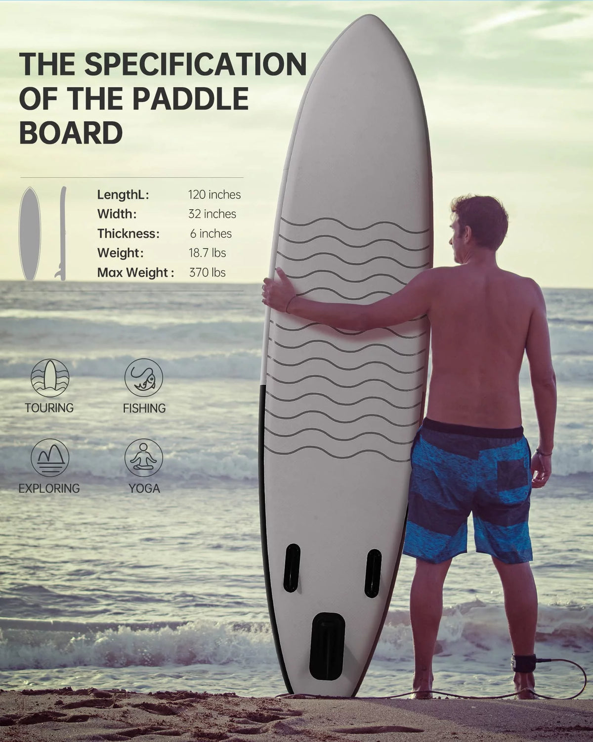 Inflatable Stand up Paddle Board with Triple Action Pump Green D675