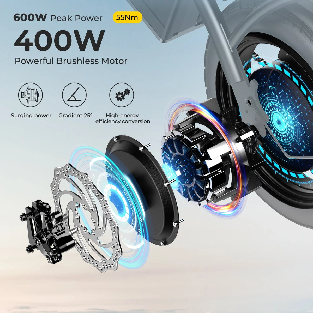 Folding Electric Bike 400W Motor 36V 15Ah Battery Q25217