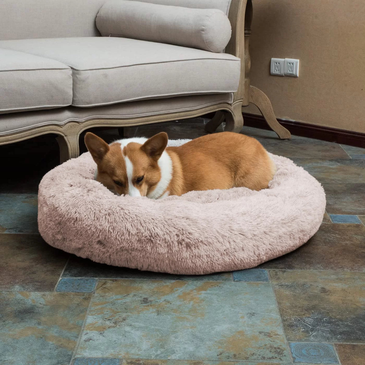 23in Washable Round Dog Bed M53158