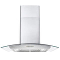 380 CFM Convertible Wall Mount Range Hood with Glass Canopy X98430