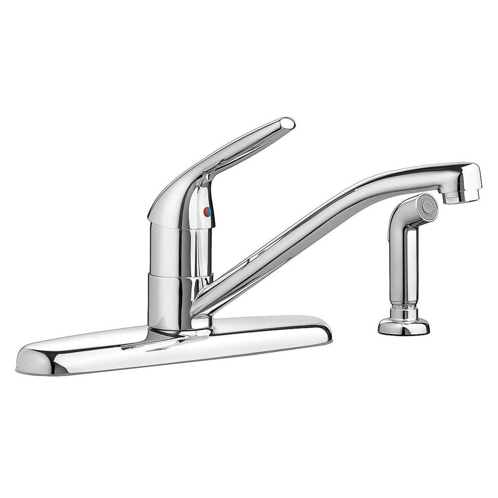 Polished Chrome Kitchen Faucet with Side Spray J4939