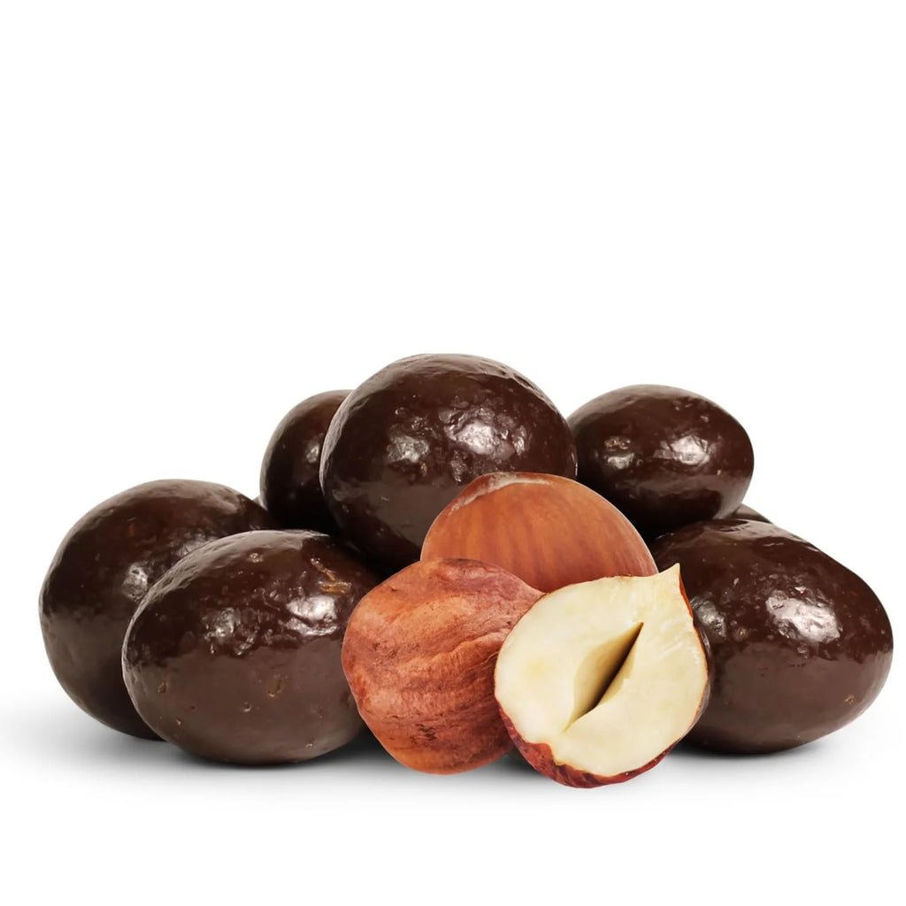 Dark Chocolate Covered Toffee Coated Hazelnuts 5 lbs N1563