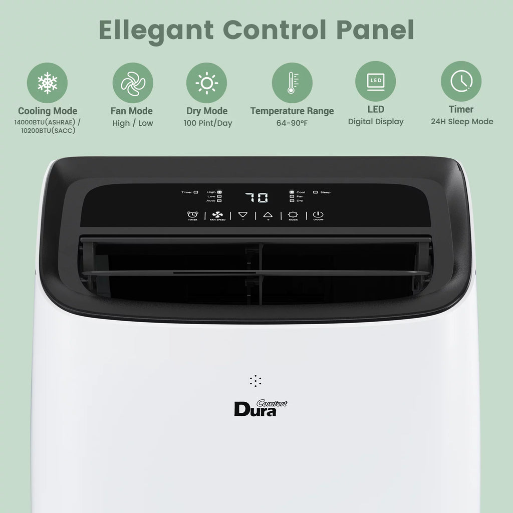 10200 BTU Portable Air Conditioner up to 450 Sq Ft with Dehumidifier B114