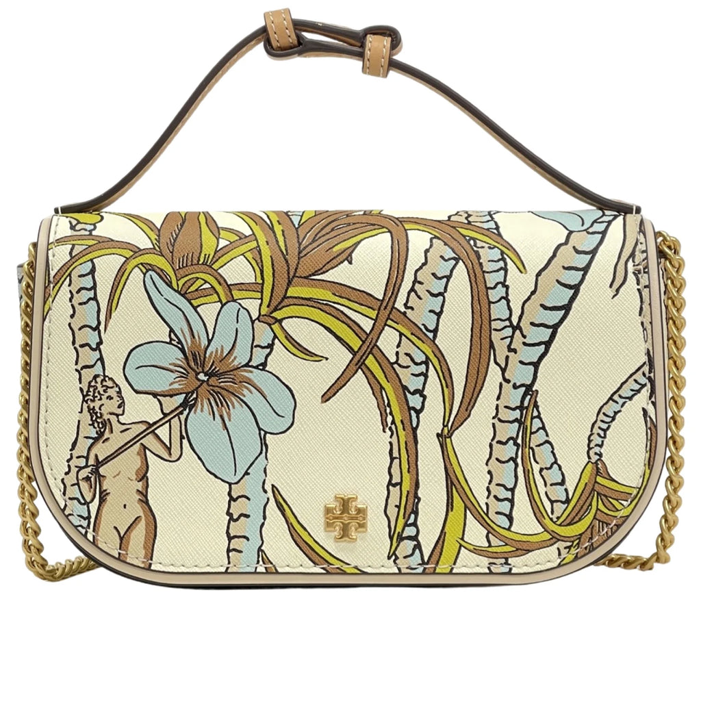 Printed Leather Top Handle Crossbody Bag P47402