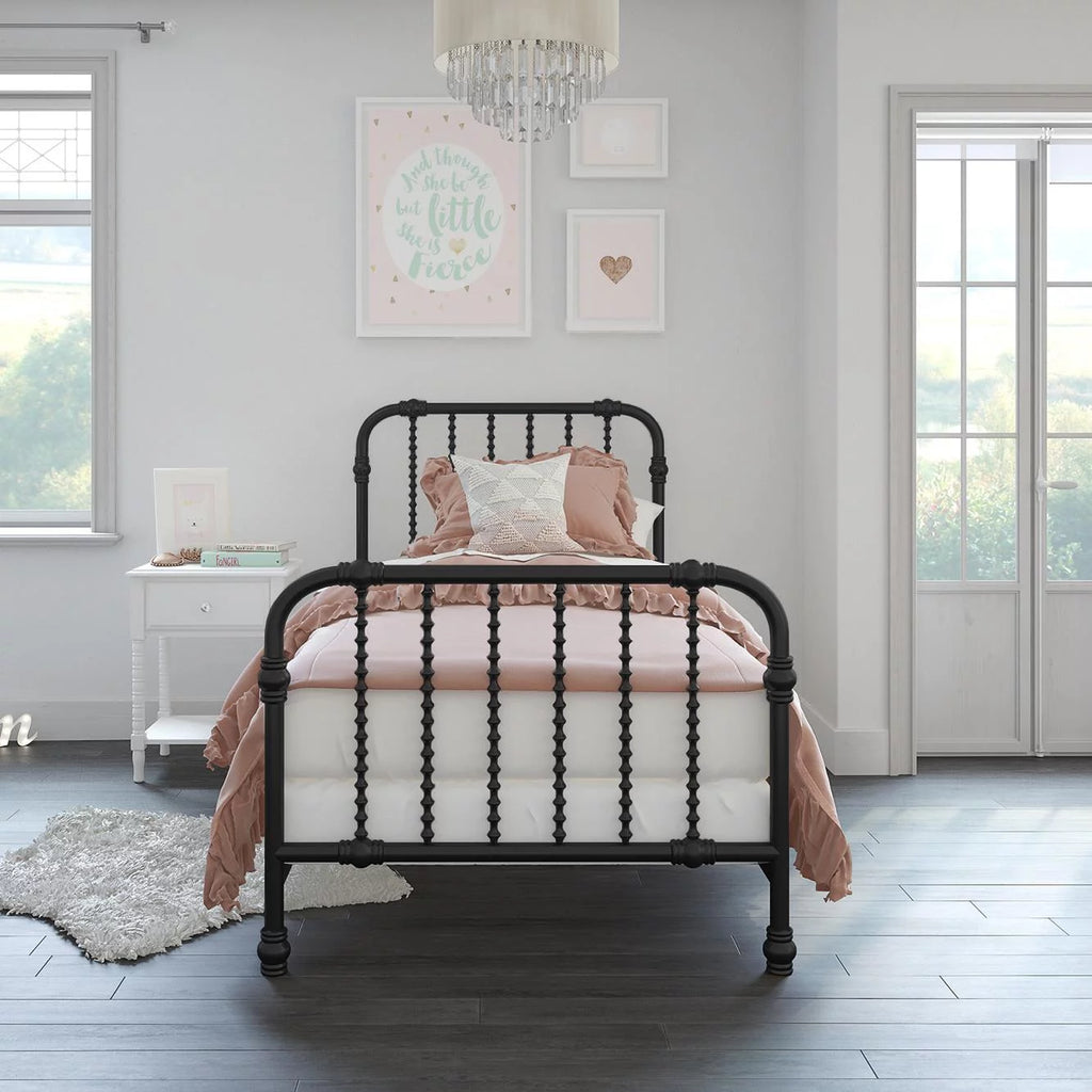 Twin Black Metal Bed O883