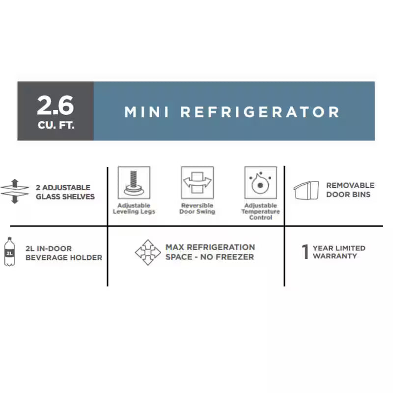 Mini Refrigerator in Stainless Steel D11075