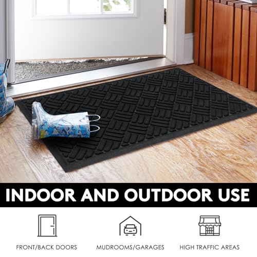 Front Door Mat 2 Pack Absorbent Heavy Duty Doormat 29.5x17.5IN T435139