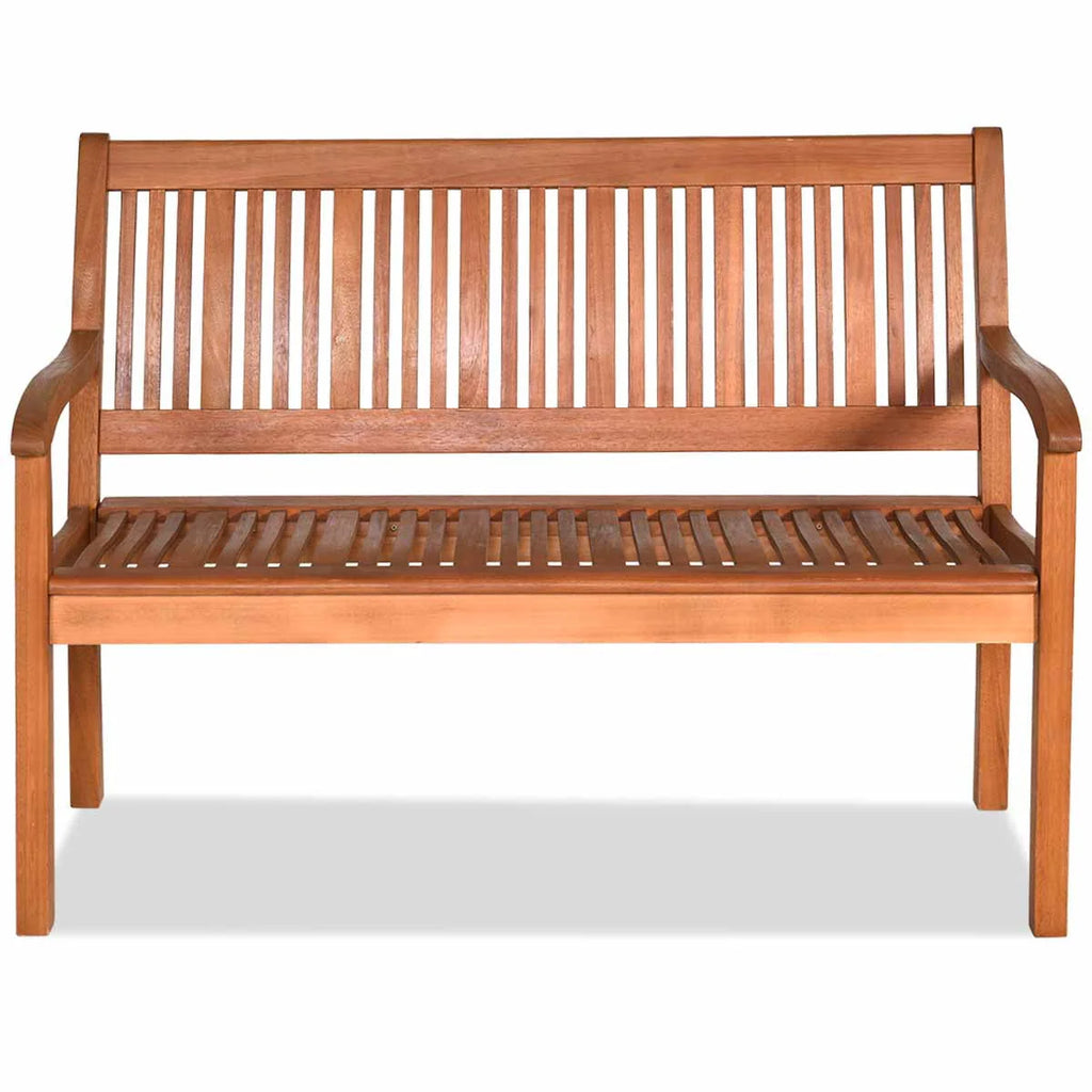 50'' Two Person Outdoor Bench Loveseat Solid Wood N59029
