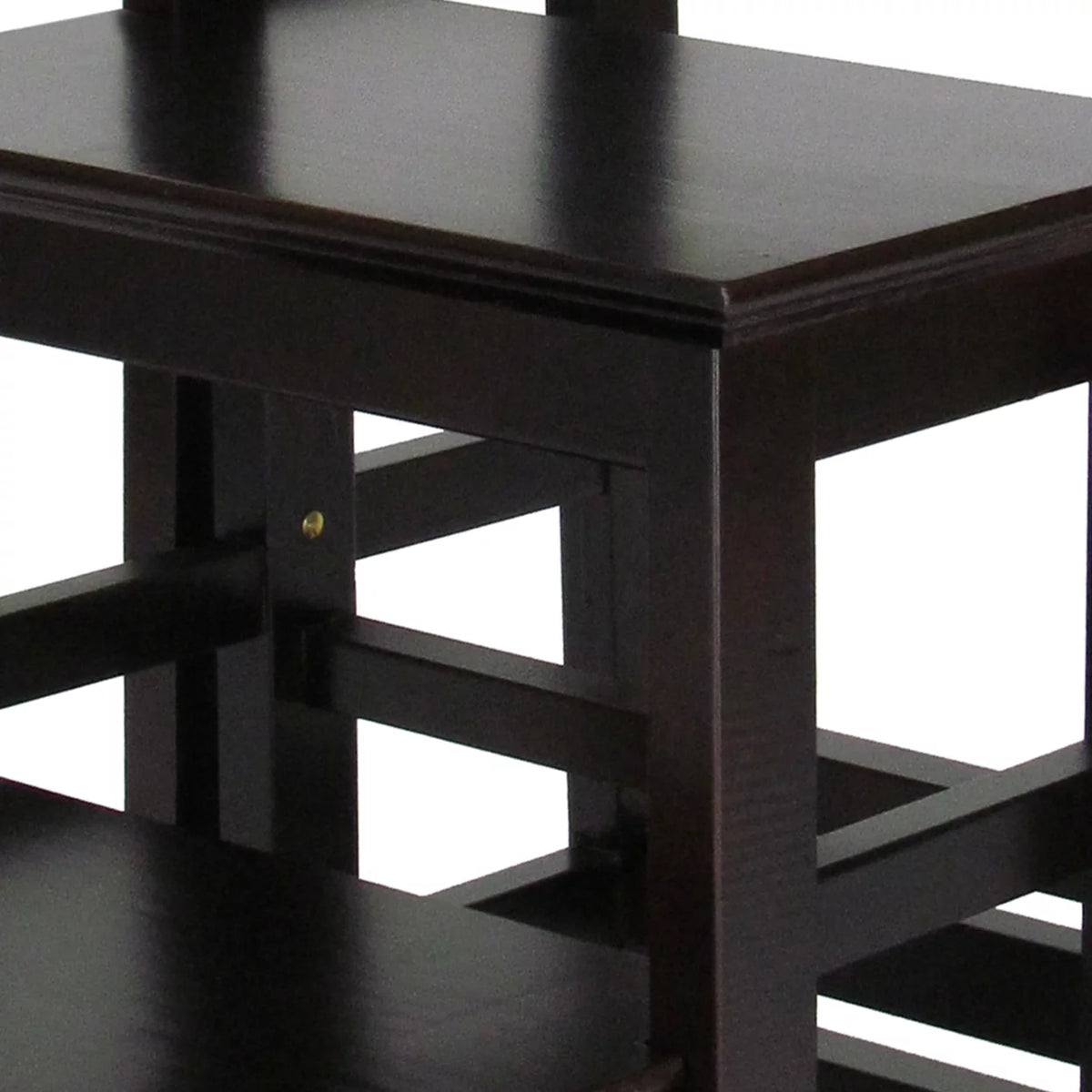 Dark Brown Wooden 3 Step Folding Table J815