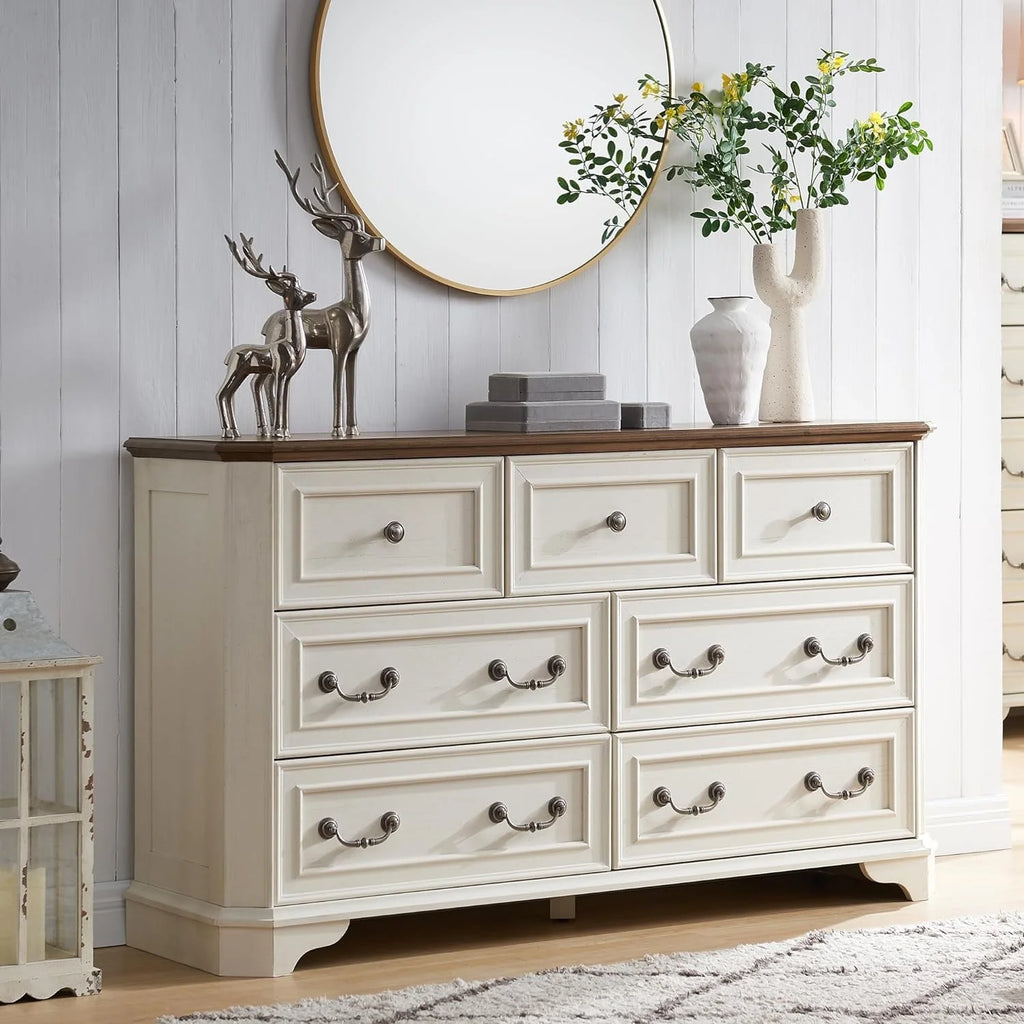 Brown 7 Drawer Wood Dresser E770