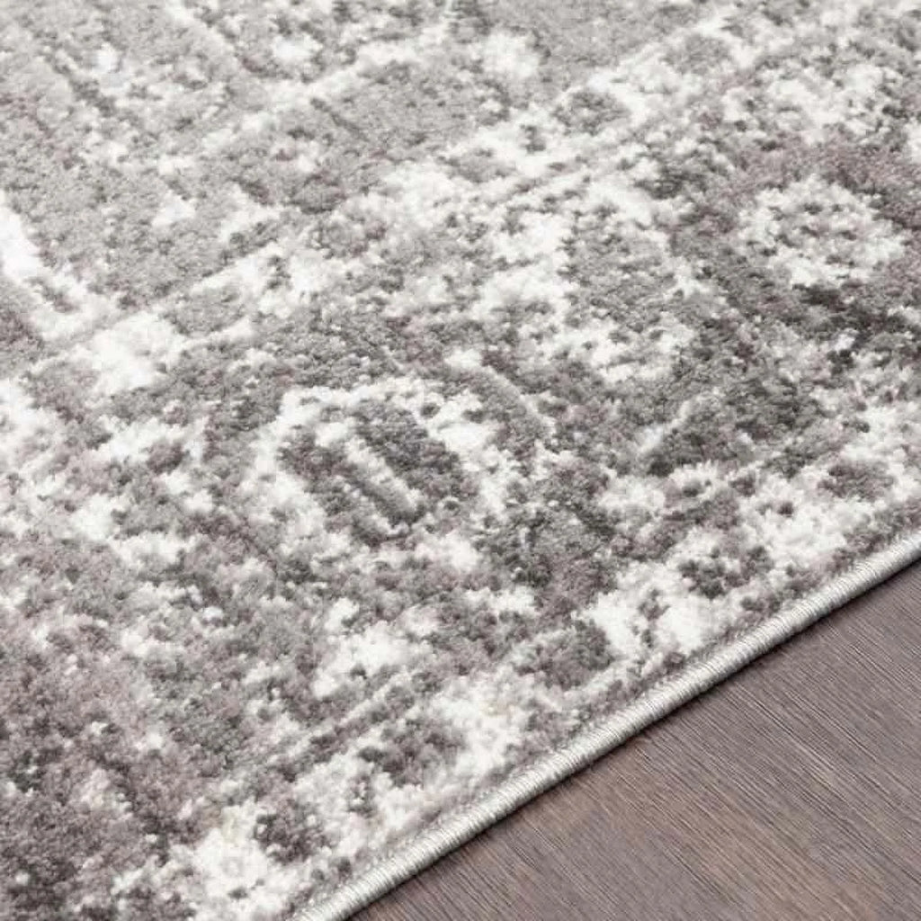 9x12 Gray Charcoal White Area Rug F45115