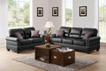 Black 2pc Bonded Leather Sofa Set C365486