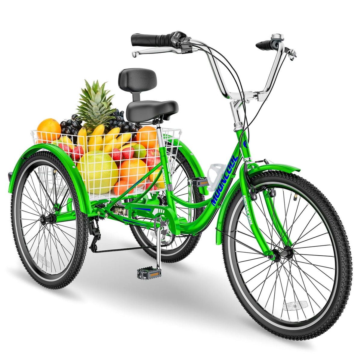 26 Adult Tricycle 7 Speed 450lbs Capacity with Shopping Basket W32038