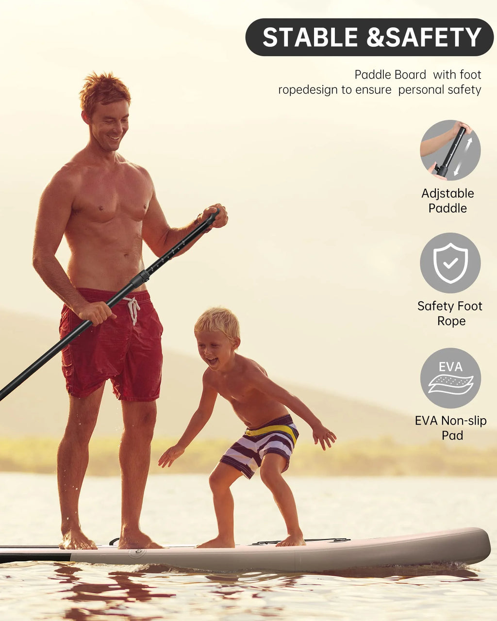 Inflatable Stand up Paddle Board with Triple Action Pump Green D675