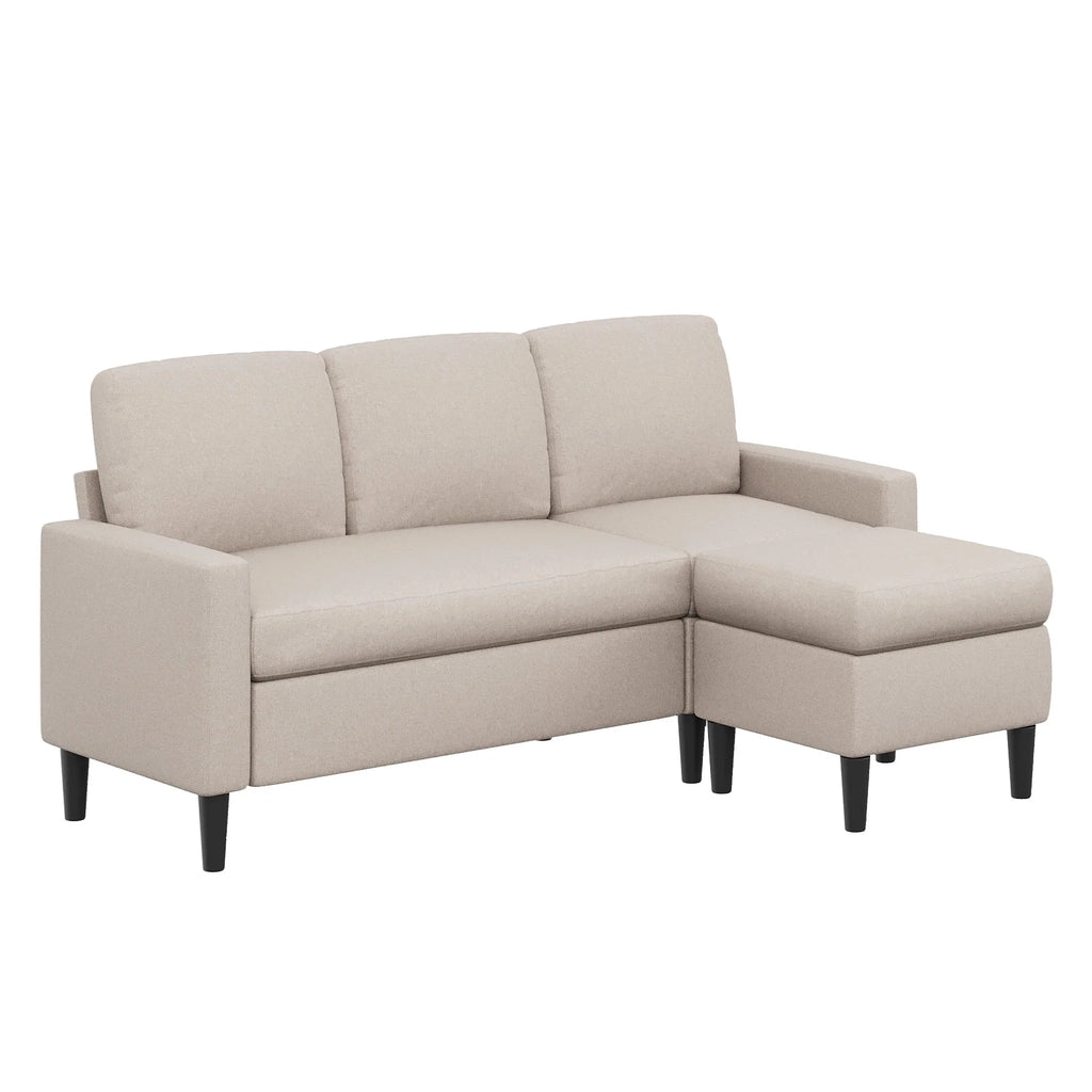 Convertible Sectional Sofa L-Shaped 3-Seat Couch with Reversible Chaise P2699