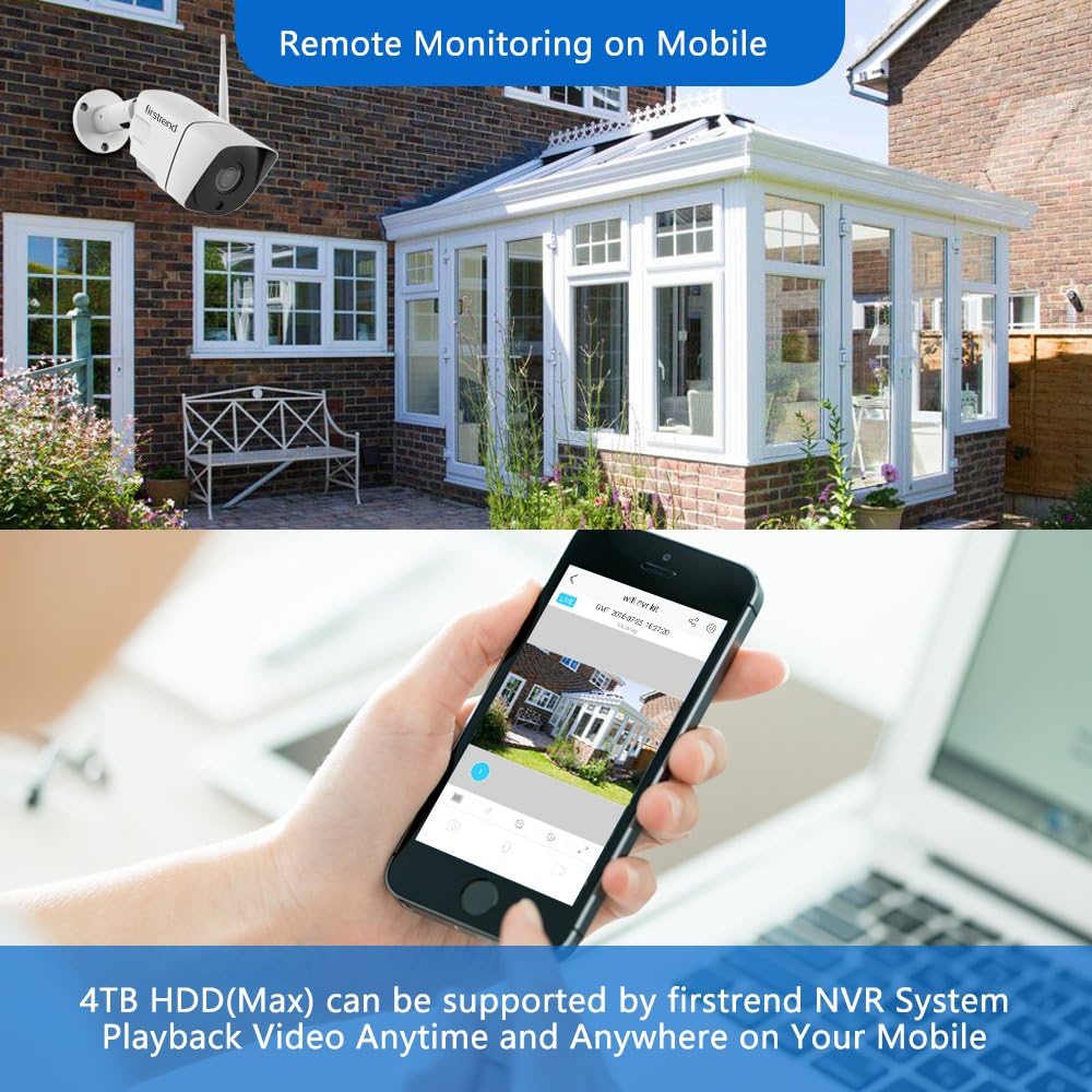 1080P Wireless Security Camera System with 8pcs 1080P HD Camera and 3TB Hard Drive K6436