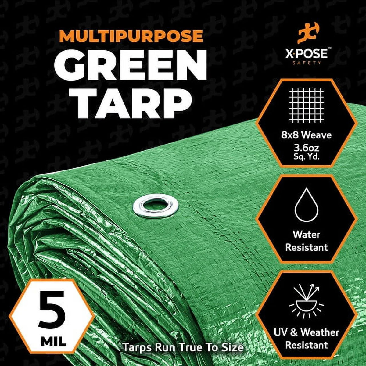 Blue 5' x 7' Waterproof Poly Tarp O191