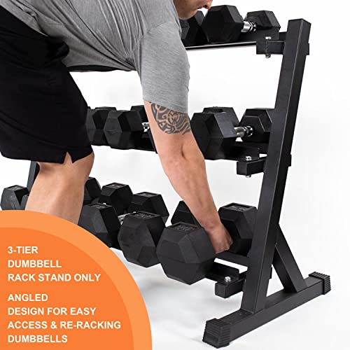 3-Tier Dumbbell Rack Weight Storage Organizer A987779