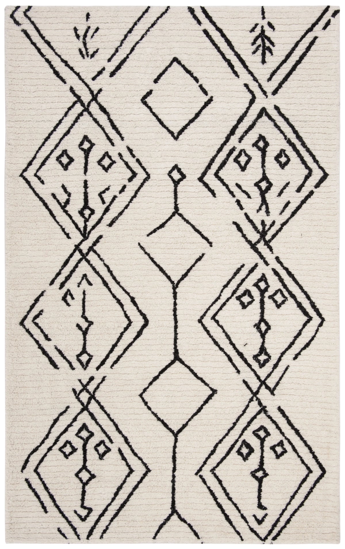 Shag Abstract Moroccan Area Rug or Runner Z84087