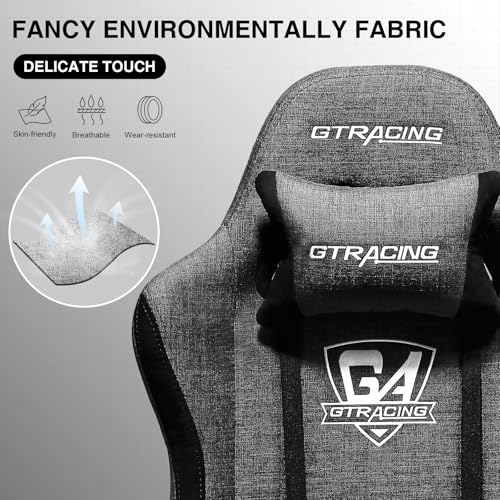 Fabric Breathable Big and Tall Ergonomic Gaming Chair with Footrest Z268