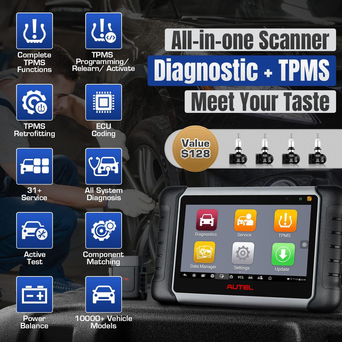 Bi-Directional Control 31+ Service All System Diagnostics Scanner F7749