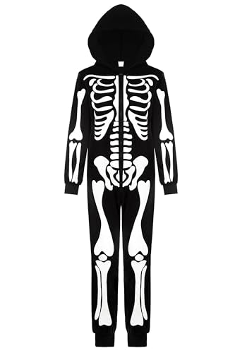 Skeleton Costume Glow in Dark Skull Onesie K189