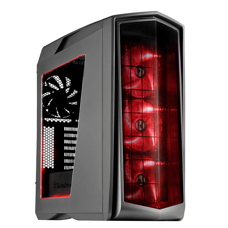 ATX Computer Case Titanium with Red LED M69269