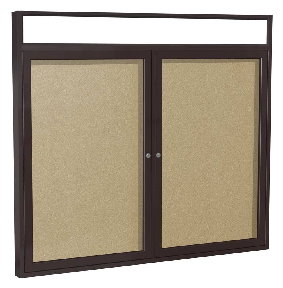 Bronze Alum Frame Enclosed Vinyl Bulletin Board R46987