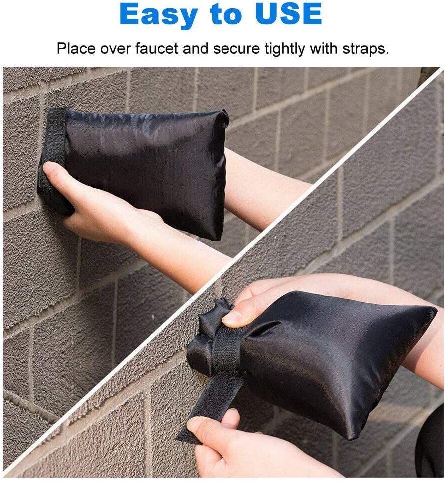 7.1''W x 9.8''H Waterproof Insulated Outdoor Faucet Cover, Black (2) X280036