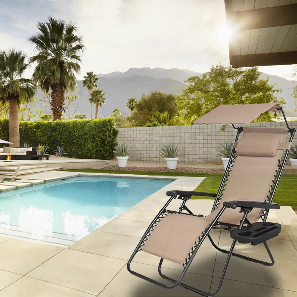 Zero Gravity Chair with Canopy Cup Holder Z4916