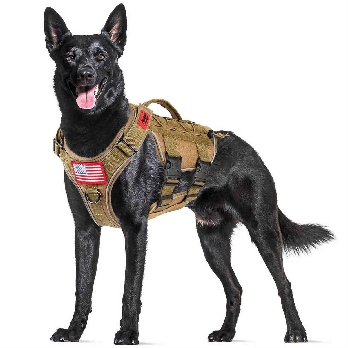 Tactical Dog Harness Reflective No Pull with Handle S507956