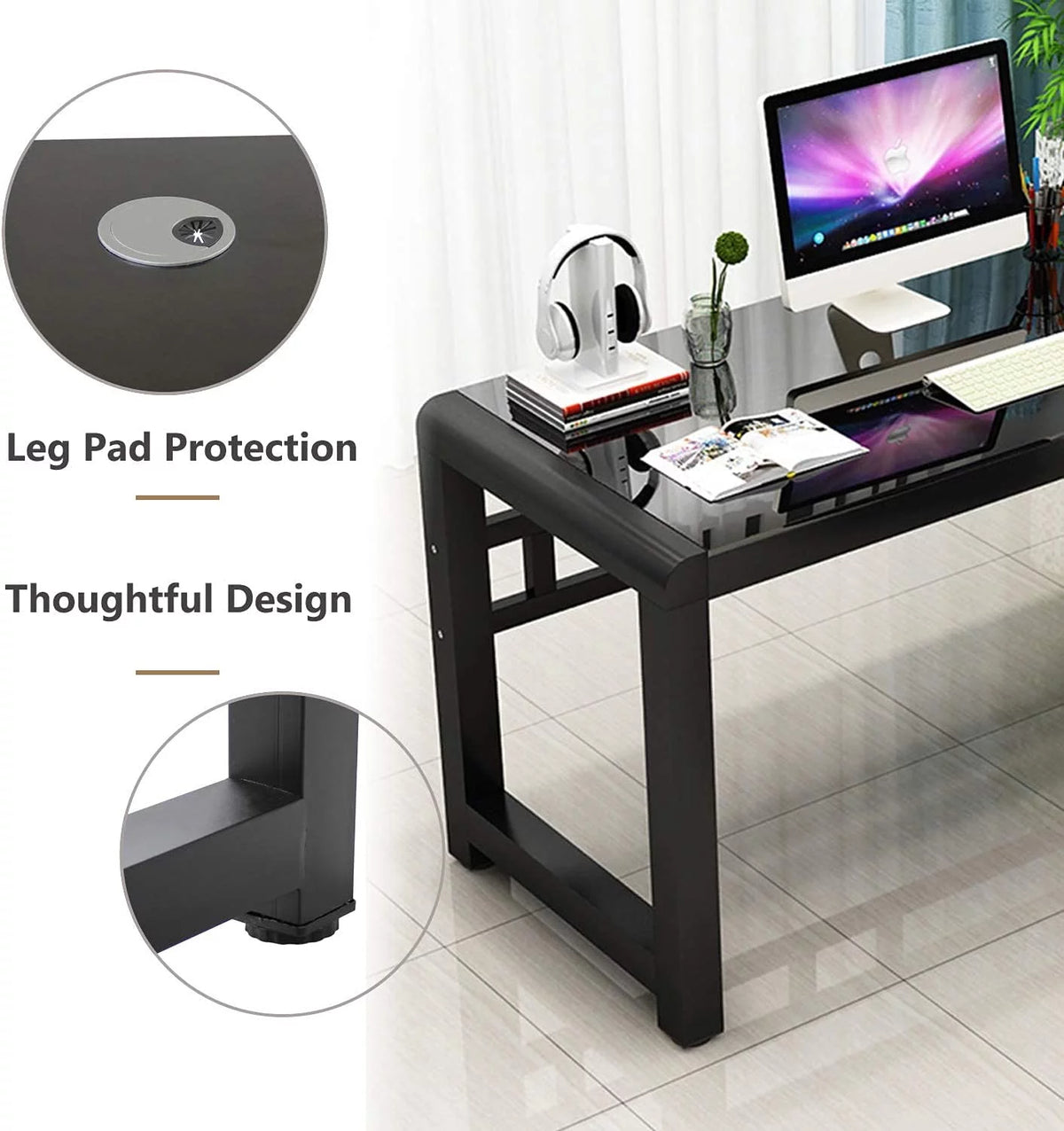 Tempered Glass Computer Desk A25550