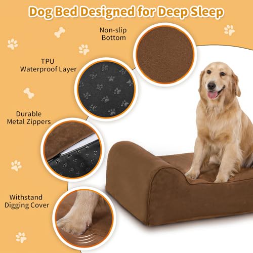 7" Memory Foam Orthopedic Dog Bed with Waterproof Liner Y674027