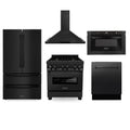 30 in. Gas Range, Range Hood, Microwave Oven, Dishwasher, Refrigerator D73108