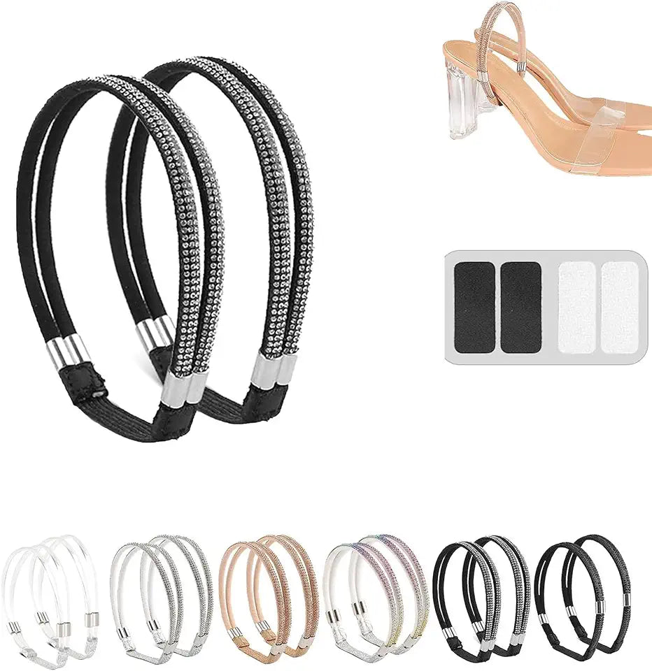 Elastic Rhinestone High Heel Shoe Straps B65927