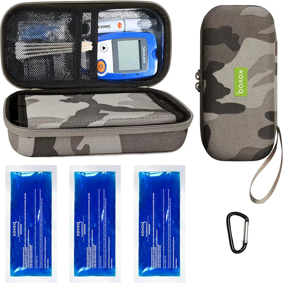 Insulated Insulin Cooler Travel Case with Gel Ice Packs S463095