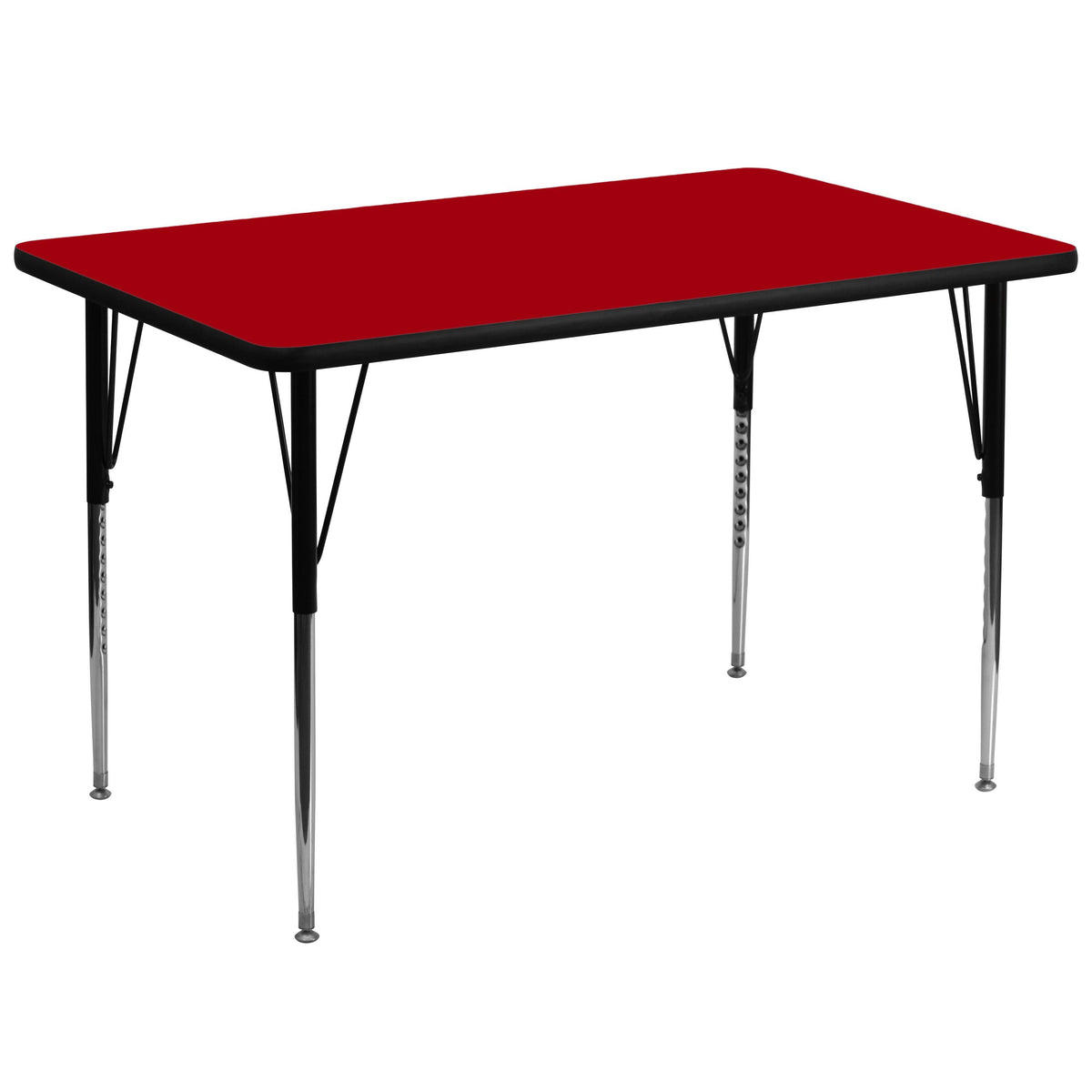 Rectangular Red Thermal Laminate Activity Table J149