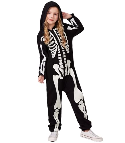 Skeleton Costume Glow in Dark Skull Onesie K189