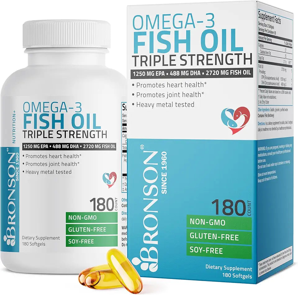 Omega 3 Fish Oil 2720 mg 180 Softgels G917