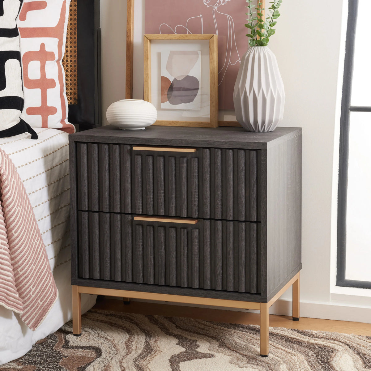 2 Drawer Nightstand K8140