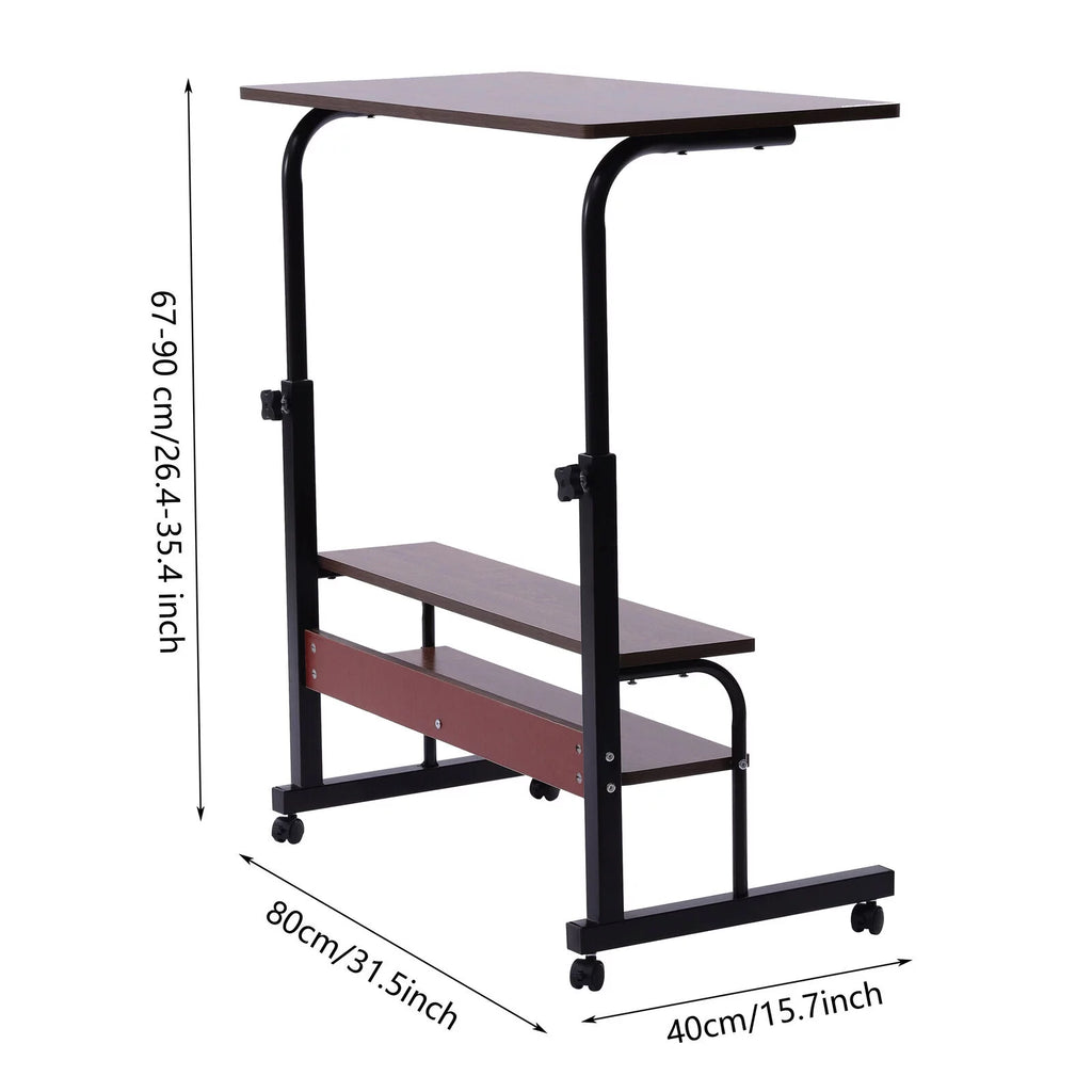 Rolling Computer Desk Corner Laptop Table B8321