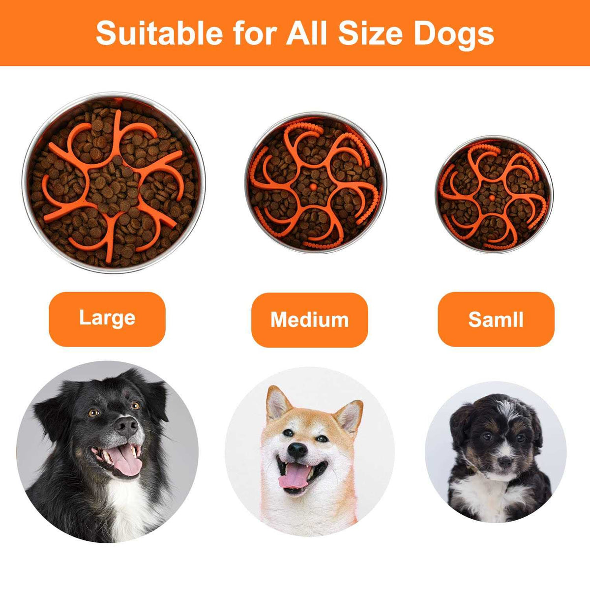 Silicone Spiral Slow Feeder Dog Bowl P2545