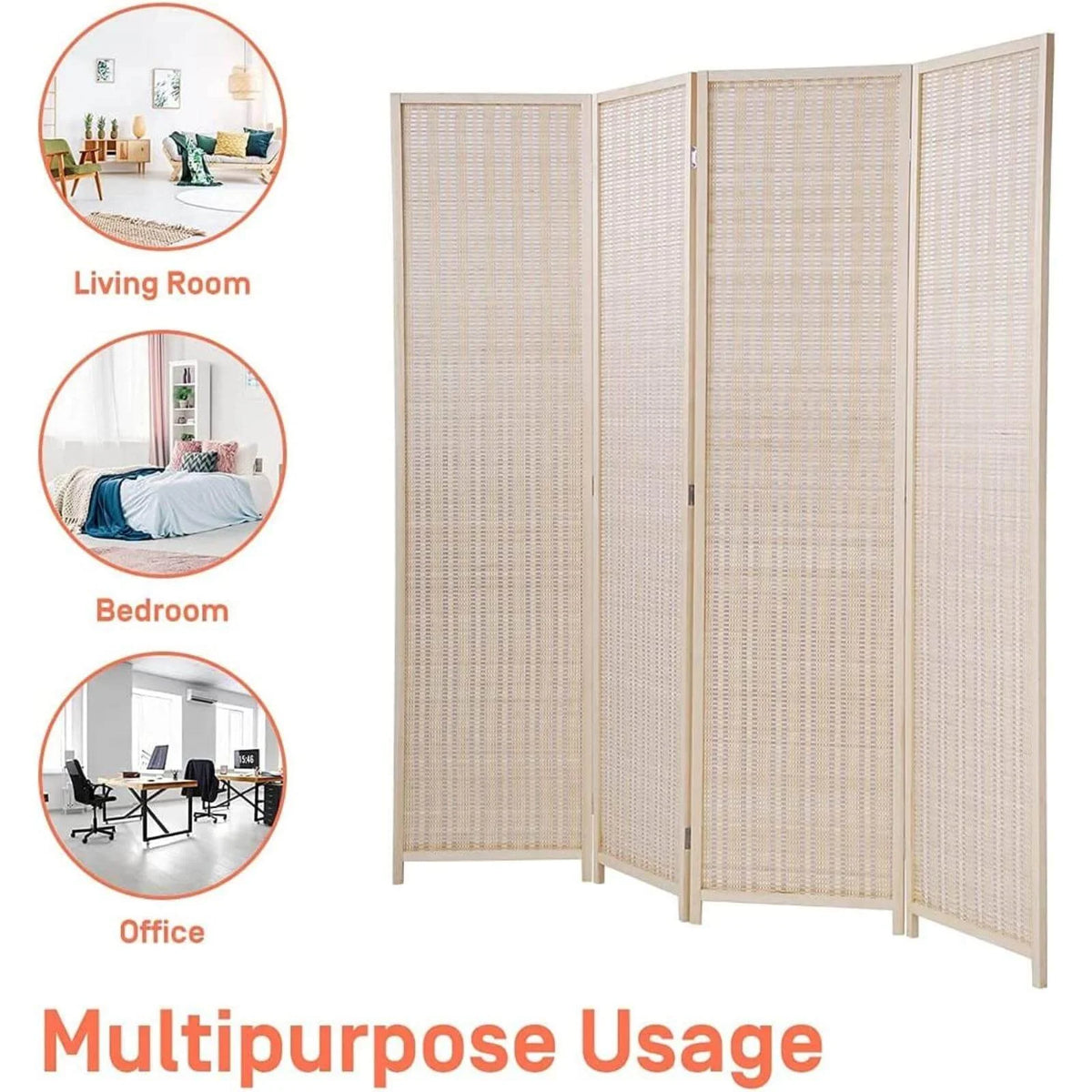 4 Panel Folding Privacy Screen I222