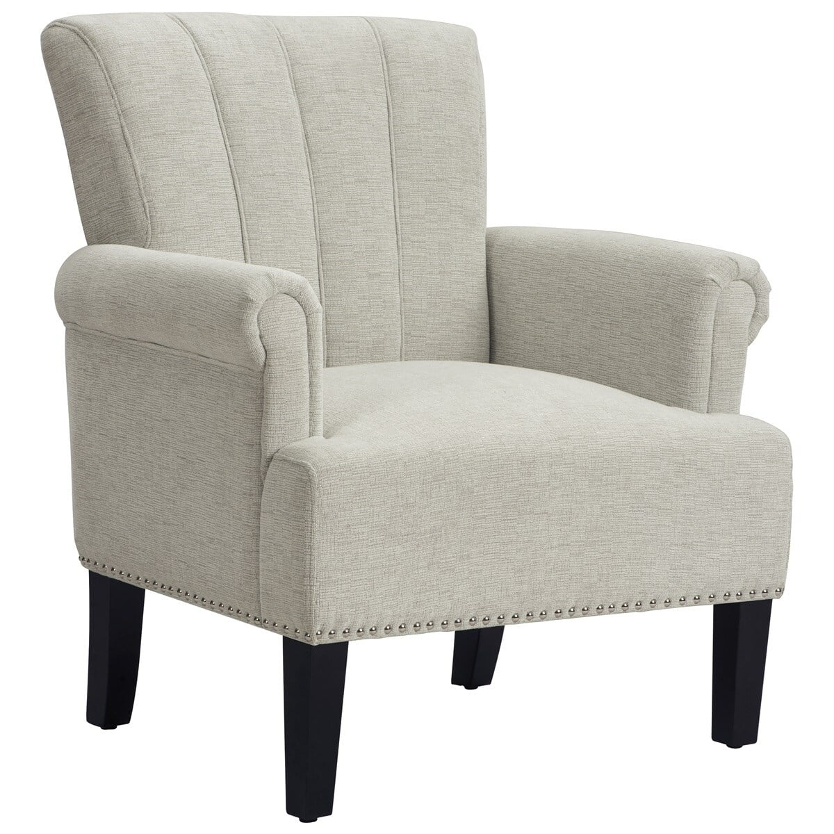 Navy Blue Polyester Tufted Accent Armchair W502