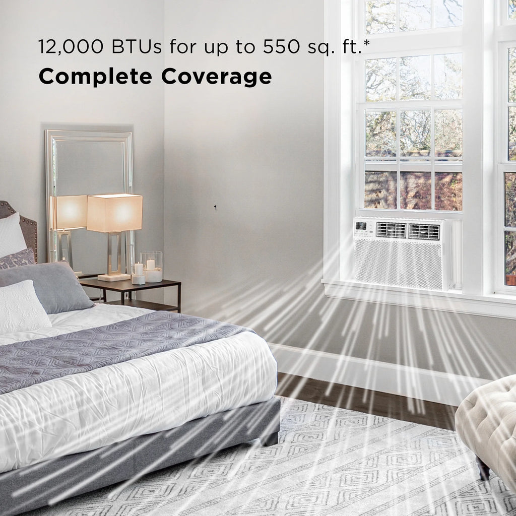 12,000 BTU Smart Window Air Conditioner, White J41067