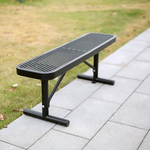 Heavy Duty Metal Park Bench with Portable Frame W75982