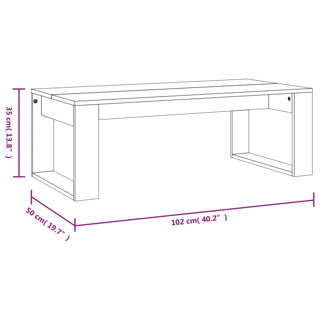 White Engineered Wood Coffee Table B756014